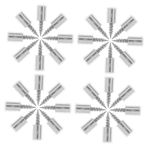 ROMISBABA 100 Stück Teiliges Selbstschneidende Metallschrauben mit Gummimanschette für Möbelregalstützen Stabile Schraubhalterung für Schränke Laminat Glas und Vielseitige Möbelbefestigung von ROMISBABA