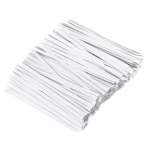 ROMISBABA 1000 Stck Weiße Papier Brotbeutelverschlüsse Wiederverwendbare Snack und Süßigkeitenbeutel Verschlussbänder aus Kraftpapier für Brot und Kaffeetüten ROMISBABA 1000 Stck Weiße Papier Brotbeutelverschlüsse Wiederverwendbare Snack und Süßigkeitenbeutel Verschlussbänder aus Kraftpapier für Brot und Kaffeetüten von ROMISBABA