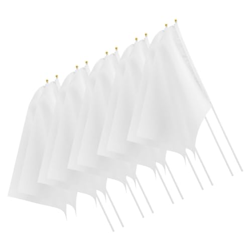 ROMISBABA 10Stücke Handheld Flaggen DIY Leere Graffiti Handflaggen mit Stab Cheerleading und Signalflaggen bei Schiedsrichterspielen ROMISBABA 10Stücke Handheld Flaggen DIY Leere Graffiti Handflaggen mit Stab Cheerleading und Signalflaggen bei Schiedsrichterspielen von ROMISBABA