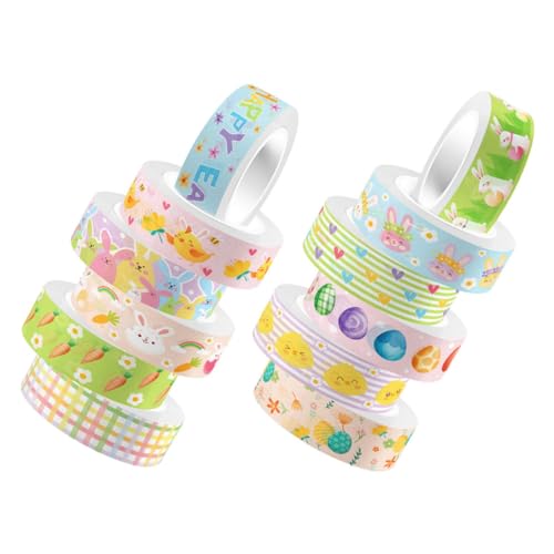 ROMISBABA 12 Rollen Washi Tape Dekoratives Scrapbooking Klebeband Transparentes DIY Bastelband Handreißbar Wiederverwendbar Vielseitig für Tagebücher Geschenkverpackung und Notizbücher ROMISBABA 12 Rollen Washi Tape Dekoratives Scrapbooking Klebeband Transparentes DIY Bastelband Handreißbar Wiederverwendbar Vielseitig für Tagebücher Geschenkverpackung und Notizbücher von ROMISBABA