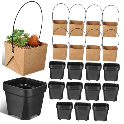 ROMISBABA Mini-töpfe Mit Papiertüten Als Hochzeitsgeschenk Auf Dem Schreibtisch von ROMISBABA