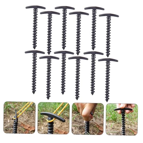 ROMISBABA 12 Stück Teiliges Robuste Zeltheringe aus Hochfestem Kunststoff mit Schraubgewinde Praktische Zeltnägel für Schnee Schlamm Gras Langlebig Einfach zu Befestigen für Camping und ROMISBABA 12 Stück Teiliges Robuste Zeltheringe aus Hochfestem Kunststoff mit Schraubgewinde Praktische Zeltnägel für Schnee Schlamm Gras Langlebig Einfach zu Befestigen für Camping und von ROMISBABA