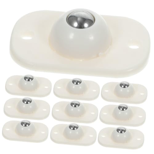 ROMISBABA 16 Stück Selbstklebende Edelstahl Möbelrollen Mini Nylon Caster Wheels für Kleine Möbel Küchenarbeitsplatten Geräte Aufbewahrungsboxen Möbelräder Möbelmini Zubehör von ROMISBABA