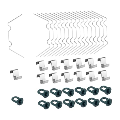 ROMISBABA 1Satz Clip Gewächshausklemmen Glasfixierung mit Überlappungsklammern Robuste W Drahtklammern für Gewächshausverglasung und Plastikglasbefestigung ROMISBABA 1Satz Clip Gewächshausklemmen Glasfixierung mit Überlappungsklammern Robuste W Drahtklammern für Gewächshausverglasung und Plastikglasbefestigung von ROMISBABA