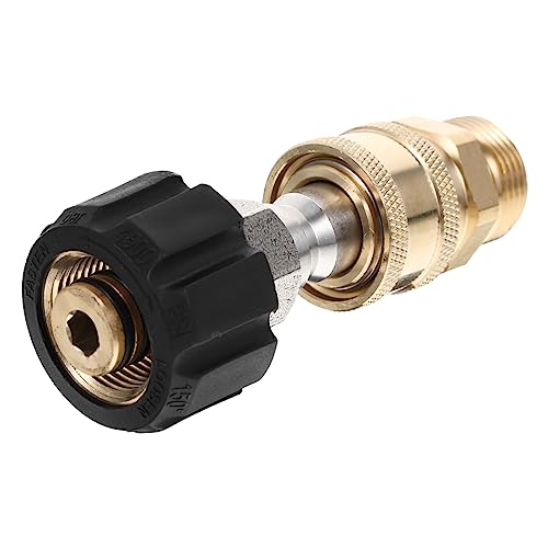 ROMISBABA 1Satz Hochdruckreinigeradapter für Gartenschlauch Schnellanschlussadapter für Waschmaschinen Messingadapter Vielseitig Einsetzbar für Wasserversorgung von ROMISBABA