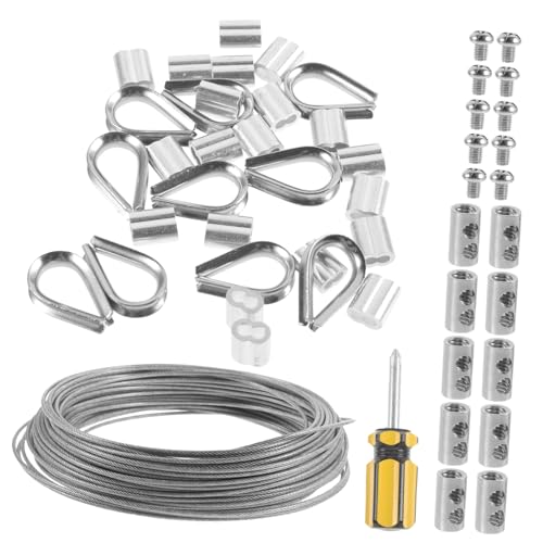 ROMISBABA 1Satz Kabelgeländer Kit mit Drahtseil Langlebig Installieren für Innenräume Kauschen für Vielseitige Anwendungen ROMISBABA 1Satz Kabelgeländer Kit mit Drahtseil Langlebig Installieren für Innenräume Kauschen für Vielseitige Anwendungen von ROMISBABA