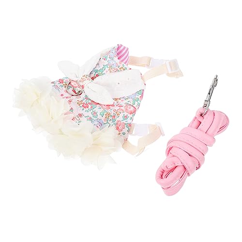 ROMISBABA 1Satz Kaninchenkleidung mit Verstellbarem Geschirr und Leine Niedliches Häschen Outfit für Kleine Haustiere für Outdoor Aktivitäten von ROMISBABA