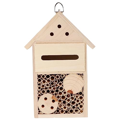ROMISBABA 1Stück Outdoor Insektenkabine aus Holz Hängender für Garten und Terrasse Dekoratives Insektenhaus Wildbienen und Schmetterlingen ROMISBABA 1Stück Outdoor Insektenkabine aus Holz Hängender für Garten und Terrasse Dekoratives Insektenhaus Wildbienen und Schmetterlingen von ROMISBABA