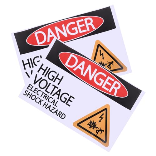 ROMISBABA 2 Blätter Warnaufkleber Hochspannung Warnschild PVC Selbstklebend Langlebig für Baustelle Sicherheitswarnung ROMISBABA 2 Blätter Warnaufkleber Hochspannung Warnschild PVC Selbstklebend Langlebig für Baustelle Sicherheitswarnung von ROMISBABA