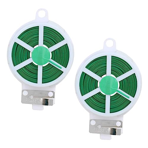 ROMISBABA 2 Rollen Gartenpflanzen Bindedraht aus Hochwertigem PVC Eisen Flexibel und Langlebig mit Integriertem Schneidewerkzeug Vielseitig Einsetzbar zum Fixieren von Kletterpflanzen von ROMISBABA