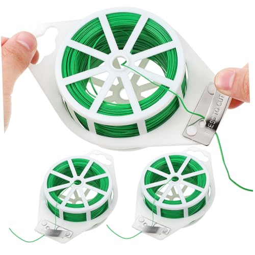 ROMISBABA 2 Rollen Grüne Gartenbinder Je Stabile Pflanzenbinder mit Trimmer Flexible Wetterfeste Baum und Kletterpflanzenstützen für Garten Robuste Vielseitige Pflanzenstützbänder ROMISBABA 2 Rollen Grüne Gartenbinder Je Stabile Pflanzenbinder mit Trimmer Flexible Wetterfeste Baum und Kletterpflanzenstützen für Garten Robuste Vielseitige Pflanzenstützbänder von ROMISBABA