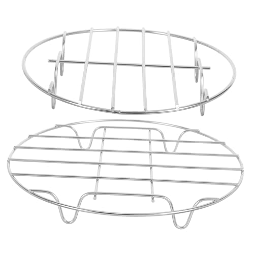 ROMISBABA 2 STÜCK Edelstahl Dampfgarer Rack Teiliges Robustes Hitzebeständiges Steaming Rack für Gleichmäßiges Garen Multifunktionaler Küchenhelfer für Dampfgerichte Wie Dim Sum und Gemüse von ROMISBABA