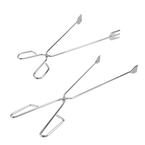 ROMISBABA 2 STÜCK Teiliges BBQ Kohlenzangen aus robustem Metall hitzebeständig und extra lang schwere Grillzange für sicheres Greifen von Holzkohle beim Outdoor Grillen und an ROMISBABA 2 STÜCK Teiliges BBQ Kohlenzangen aus robustem Metall hitzebeständig und extra lang schwere Grillzange für sicheres Greifen von Holzkohle beim Outdoor Grillen und an von ROMISBABA