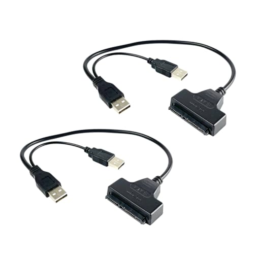ROMISBABA 2 STÜCK USB zu Festplatte Adapter Kabel Datenübertragung USB kompatibel Plug Play Externe Laufwerk SSD für Laptop PC von ROMISBABA