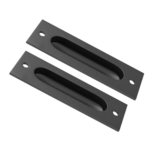 ROMISBABA 2 Sätze Eckige Versteckte Türgriffe Set Rostfreiem für Schiebetüren Möbel und Küchenschränke mit Sicherem Griffdesign und Eleganter Verdeckter Installation von ROMISBABA