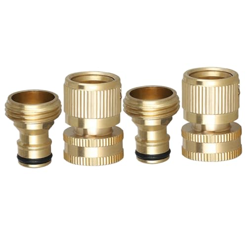 ROMISBABA 2 Sätze Gartenschlauch Schnellkupplung Messing Gewinde Adapter Wasserschlauch Ersatzteil für Gartenbewässerung Dicht und Einfach zu Verbinden ROMISBABA 2 Sätze Gartenschlauch Schnellkupplung Messing Gewinde Adapter Wasserschlauch Ersatzteil für Gartenbewässerung Dicht und Einfach zu Verbinden von ROMISBABA