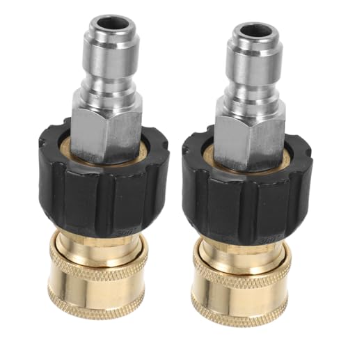 ROMISBABA 2 Sätze Hochdruckreiniger-adapter zu Schnellkupplung Messing Langlebig und Kompatibel mit Hochdruckschläuchen Einfache Verbindung für Effizientes Reinigen von ROMISBABA