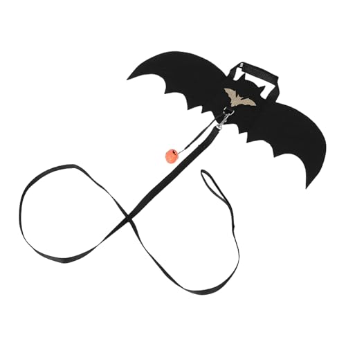 ROMISBABA 2 Sätze Katzen Fledermaus Kostüm mit Bat Wings und Kürbis Glocke Halloween Party Verkleidung für Kleine Hunde und Kätzchen Niedliche Haustier Verkleidung Zubehör von ROMISBABA