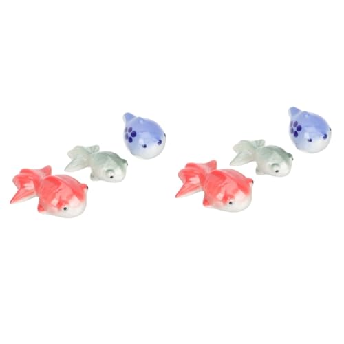 ROMISBABA 6stücke Teiliges Keramik Goldfisch Ornament Schwimmende Dekoration Für Aquarien Kunstvolle Fische Mit Feiner Verarbeitung Für Erwachsene Langlebig Und Farbenfroh von ROMISBABA