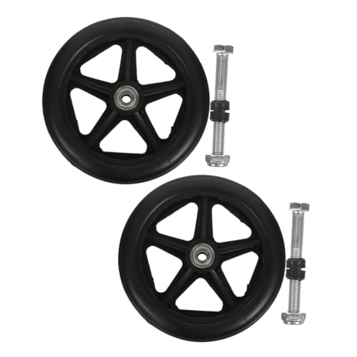 ROMISBABA 2 Sätze vorderrad Radwechsel ersatz der rollstuhlräder Ersatzrad für Gummireifen für Mehrzweck-Universalrad praktischer Stahl Black ROMISBABA 2 Sätze vorderrad Radwechsel ersatz der rollstuhlräder Ersatzrad für Gummireifen für Mehrzweck-Universalrad praktischer Stahl Black von ROMISBABA