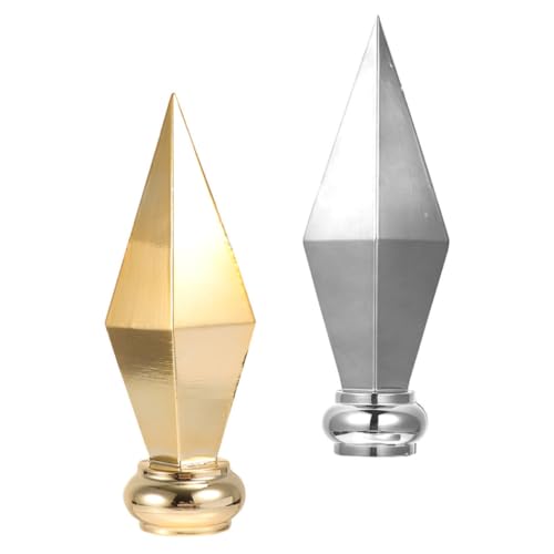 ROMISBABA 2 Stück Aluminium Fahnenmast Topper in Gold und Silber Langlebige Fahnenkopf Ersatzteile für Besprechungsraum und Innenfahnen Einfache Robustes Dekorationszubehör für ROMISBABA 2 Stück Aluminium Fahnenmast Topper in Gold und Silber Langlebige Fahnenkopf Ersatzteile für Besprechungsraum und Innenfahnen Einfache Robustes Dekorationszubehör für von ROMISBABA