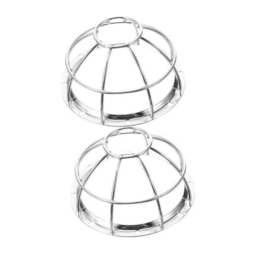 ROMISBABA 2 Stück Antidiebstahl Schutzgitter für Rauchmelder Explosionsgeschütztes Drahtnetz Stoßfestes Feuermelder Schutzgehäuse mit Silberner Basis Robustes Gehäuse für Zuhause von ROMISBABA