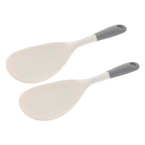 ROMISBABA 2 Stück Antihaftbeschichteter Reislöffel aus Hitzebeständigem Silikon mit Ergonomischem Griff Antibeschichtet Langlebig für Küche Kochen Servieren und Outdoor einsätze von ROMISBABA