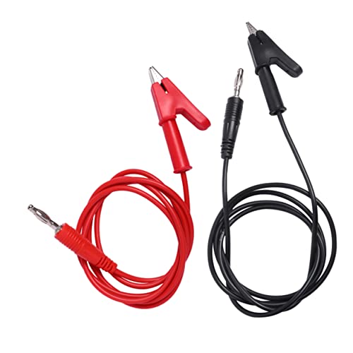 ROMISBABA 2 Stück Bananenstecker An Krokodilklemmendraht Kabel Meter Krokodilklemmen Elektrisch Prüfen Krokodilklemmen Aus Draht Führen Prüfdraht Prüfsonde Testlinie von ROMISBABA