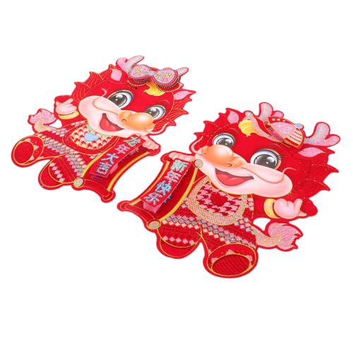 ROMISBABA 2 Stück Chinesische Neujahrsaufkleber Teiliges mit Drachenmotiv Festliche Tür und Fenstersticker für Frühling Festival Wiederverwendbar Farbecht Einfache Anbringung Traditionelle ROMISBABA 2 Stück Chinesische Neujahrsaufkleber Teiliges mit Drachenmotiv Festliche Tür und Fenstersticker für Frühling Festival Wiederverwendbar Farbecht Einfache Anbringung Traditionelle von ROMISBABA
