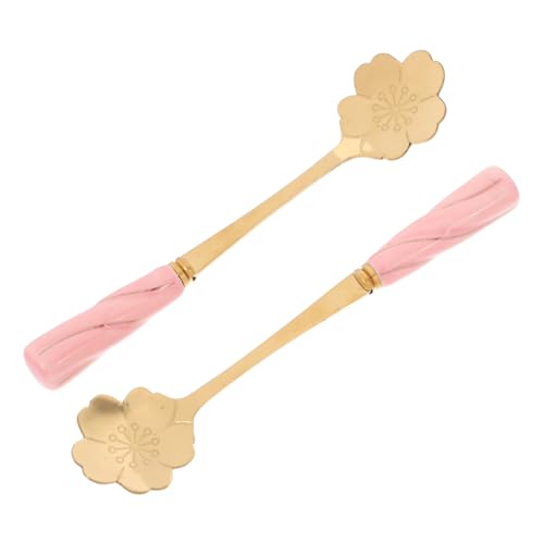 ROMISBABA 2 Stück Edelstahl Dessertlöffel Gold Kirschblütenform Stilvoller Teelöffel für Kaffee Eiscreme und Tee Vielseitig und Langlebig für Stilvolle Tischdekoration ROMISBABA 2 Stück Edelstahl Dessertlöffel Gold Kirschblütenform Stilvoller Teelöffel für Kaffee Eiscreme und Tee Vielseitig und Langlebig für Stilvolle Tischdekoration von ROMISBABA