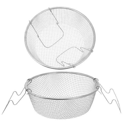 ROMISBABA 2 Stück Edelstahl Frittierkorb Robustes Küchenhelfer Frittier Siebkorb mit Hitzebeständigem Griff Vielseitig für Pommes Chips und Frittierte Snacks Rostfrei Langlebig und ROMISBABA 2 Stück Edelstahl Frittierkorb Robustes Küchenhelfer Frittier Siebkorb mit Hitzebeständigem Griff Vielseitig für Pommes Chips und Frittierte Snacks Rostfrei Langlebig und von ROMISBABA