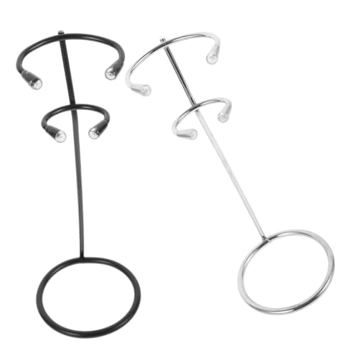 ROMISBABA 2 Stück Edelstahl Frother Rack Milchaufschäumer Halter mit Stabilem Standfuß Leicht zu Reinigen Platzsparend für Große Kaffeetassen Moderner Küchenorganizer für von ROMISBABA