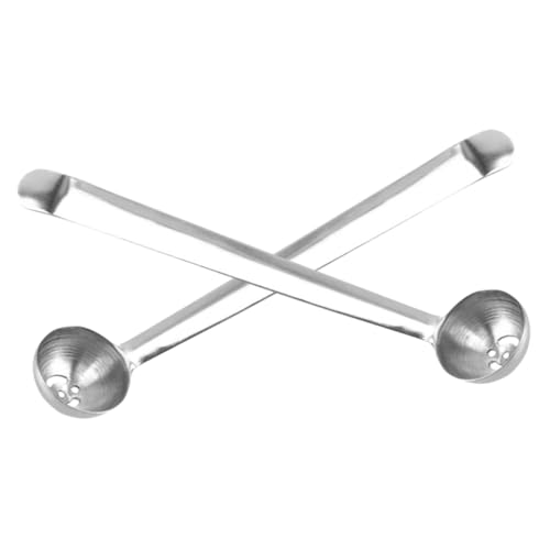 ROMISBABA 2 Stück Edelstahl Oliven Kirschlöffel mit Abflussloch Langstielig Geschlitzt zum Abseihen von Obst und Gemüse im Haushalt und Küche ROMISBABA 2 Stück Edelstahl Oliven Kirschlöffel mit Abflussloch Langstielig Geschlitzt zum Abseihen von Obst und Gemüse im Haushalt und Küche von ROMISBABA