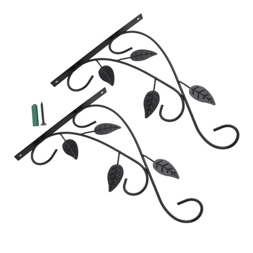 ROMISBABA 2 Stück Eisen Haken Blumenampelhalterung Blumenkorb Halter Gartendeko Balkon Indoor Robust Langlebig für Blumentöpfe Windspiele Laternen und Zubehör von ROMISBABA