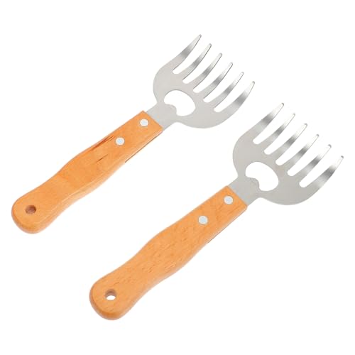 ROMISBABA 2 Stück Fleischkrallen BBQ Krallen für Pulled Pork Fleischzerteilung und Grillen Hitzeisolierte Griffe mit Flaschenöffner für Grillpartys und von ROMISBABA