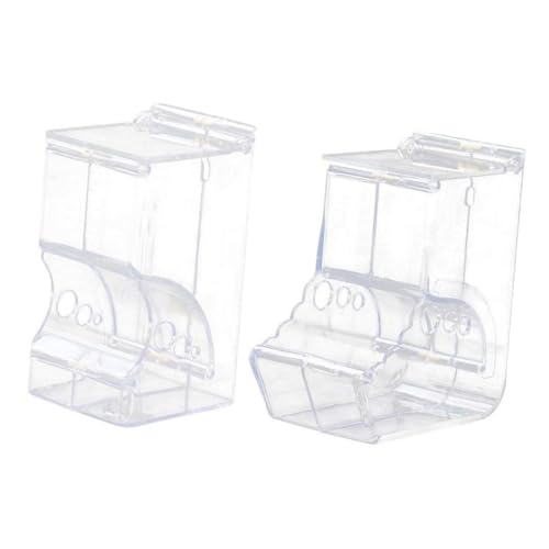 ROMISBABA 2 Stück Futterautomat für Hamster Small pet Food Dispenser Hamster Automatic Feeder Spender automatisch Mini Und Lebensmittelhalter selbstspendender Futterautomat Acryl Transparent von ROMISBABA