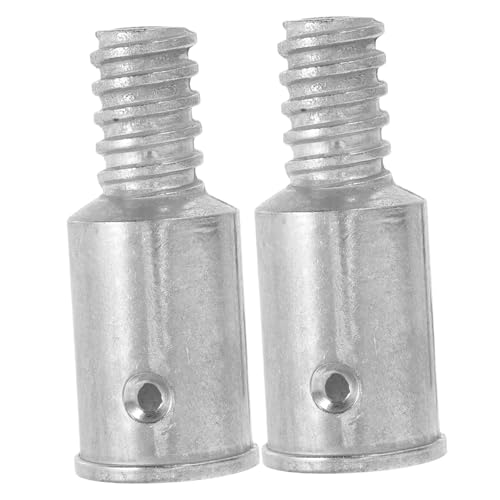 ROMISBABA 2 Stück Gewindespitzen Aluminiumlegierung Gewindeverbindung für Besen Mopstiele Adapter für Eisen- Aluminium Holzstangen mit Schraub Nietbefestigung Stabile Montage von ROMISBABA