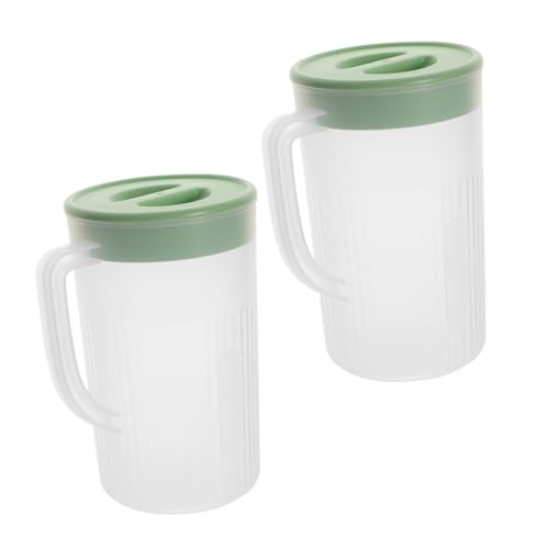 ROMISBABA 2 Stück Großer Transparenter Wasserkrug mit Deckel Hitzebeständig Auslaufsicherer Ausguss als Kühlschrankkanne für Kalte Getränke Wie Eistee Saft und Wasser für Küche Büro und ROMISBABA 2 Stück Großer Transparenter Wasserkrug mit Deckel Hitzebeständig Auslaufsicherer Ausguss als Kühlschrankkanne für Kalte Getränke Wie Eistee Saft und Wasser für Küche Büro und von ROMISBABA