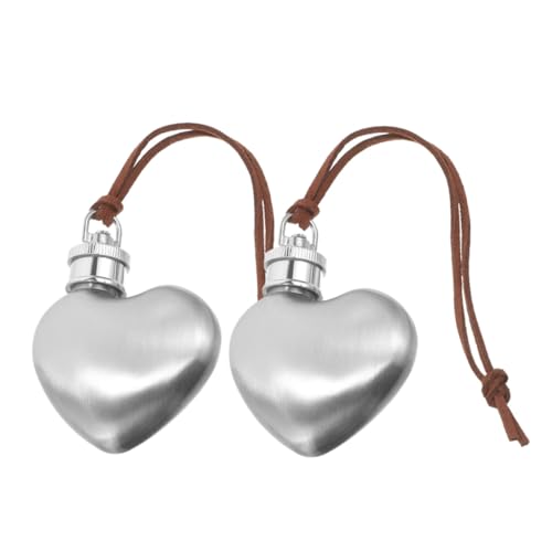 ROMISBABA 2 Stück Herzförmige Flachmänner aus Edelstahl Kleine Tragbare Weinflaschen mit Auslaufsicherem Deckel für Outdoor Wandern Geschenkideen für Männer und Freunde ROMISBABA 2 Stück Herzförmige Flachmänner aus Edelstahl Kleine Tragbare Weinflaschen mit Auslaufsicherem Deckel für Outdoor Wandern Geschenkideen für Männer und Freunde von ROMISBABA