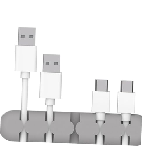 ROMISBABA 2 Stück Kabel Organizer Selbstklebend Kabelhalter aus Langlebigem Silikon für Schreibtisch Kabelmanagement USB Ladekabel Netzwerkkabel Büro und Zuhause Schwarz von ROMISBABA