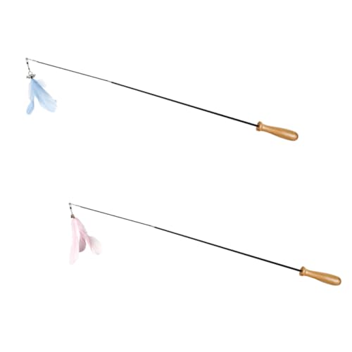 ROMISBABA 2 Stück Katzenspielzeug mit Holzgriff und Karbonfaserstangen Einziehbarer Teaser Stick für Kätzchen Blau für Katzenbeschäftigung und Spielspaß ROMISBABA 2 Stück Katzenspielzeug mit Holzgriff und Karbonfaserstangen Einziehbarer Teaser Stick für Kätzchen Blau für Katzenbeschäftigung und Spielspaß von ROMISBABA