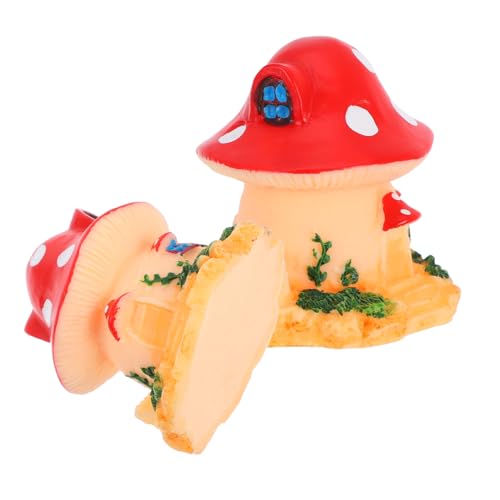 ROMISBABA 2 Stück Klettern Haustierbox Dekoration gartendekoration gartendeko rostoptik Tier Dekoration Simulation Dekoration klein Mini Ornament simuliertes Landschaft liefert Harz rot von ROMISBABA