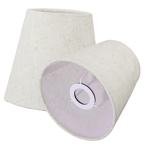 ROMISBABA 2 Stück Leinen Lampenschirm Dekorativer Lampenbezug für Tisch und Deckenleuchten Eleganter Lichtschutz für Wohnräume und von ROMISBABA