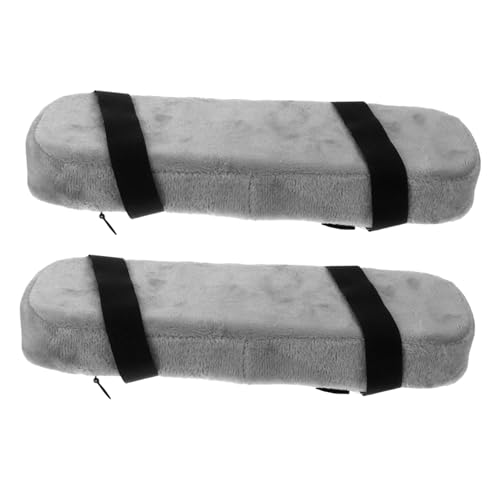 ROMISBABA 2 Stück Memory Foam Armrest Pads für Bürostuhl Ergonomisch Geformt Anti rutsch Unterseite Weiche Polsterung für Ellenbogen Handgelenksstütze Komfortabel für Büro und Gaming von ROMISBABA