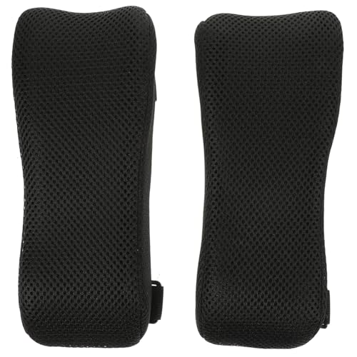 ROMISBABA 2 Stück Memory Foam Büro Stuhl Armlehnenpolster Atmungsaktive Rutschfeste Armlehnenauflagen für Gaming Büro und Entlastung von Ellbogen und Unterarm Waschbare Bezüge von ROMISBABA