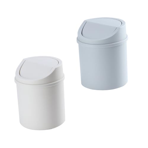 ROMISBABA 2 Stück Mini Mülleimer mit Deckel Wasserdichte Kunststoff Tischabfallbehälter für Schlafzimmer Büro Küche Kompakte Schmale Rubbish Cans Recycelbar und Platzsparend ROMISBABA 2 Stück Mini Mülleimer mit Deckel Wasserdichte Kunststoff Tischabfallbehälter für Schlafzimmer Büro Küche Kompakte Schmale Rubbish Cans Recycelbar und Platzsparend von ROMISBABA