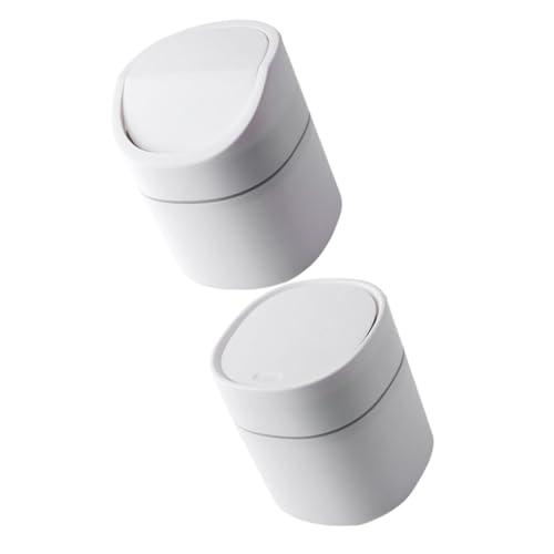 ROMISBABA 2 Stück Nordic Style Kleiner Tischmülleimer mit Deckel Kompakter Kunststoff Abfalleimer für Schreibtisch Multifunktionaler Desktop Papierkorb für Küche Wohnzimmer Bad Büro ROMISBABA 2 Stück Nordic Style Kleiner Tischmülleimer mit Deckel Kompakter Kunststoff Abfalleimer für Schreibtisch Multifunktionaler Desktop Papierkorb für Küche Wohnzimmer Bad Büro von ROMISBABA