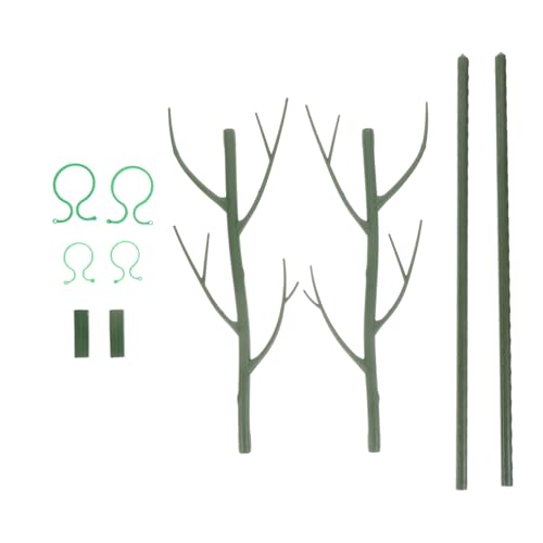 ROMISBABA 2 Stück Pflanzliche Unterstützung Garten-tomatensticks Unterstützung Für Pflanzenkletterer Gemüse Spalier Pflanzenkletterstange Blattformsammlung Pflanzenstützpfähle Green Pp von ROMISBABA