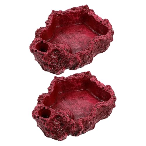 ROMISBABA 2 Stück Reptilien Futterschale aus Robustem Harz rutschfeste Wasserschale für Eidechsen Schildkröten Schlangen und Amphibien Kippsichere Futterschale für Terrarien Zubehör ROMISBABA 2 Stück Reptilien Futterschale aus Robustem Harz rutschfeste Wasserschale für Eidechsen Schildkröten Schlangen und Amphibien Kippsichere Futterschale für Terrarien Zubehör von ROMISBABA