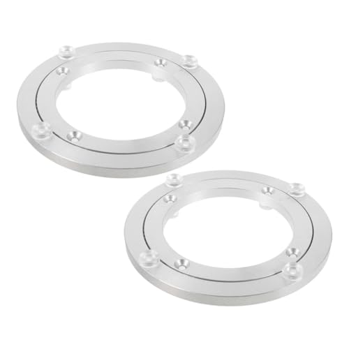 ROMISBABA 2 Stück Teiliges Aluminiumlegierung Drehteller mit Präzisionslager rutschfeste Drehbare Basis Geräuschloser Esstisch Drehteller für Servieren von Speisen und Kuchen ROMISBABA 2 Stück Teiliges Aluminiumlegierung Drehteller mit Präzisionslager rutschfeste Drehbare Basis Geräuschloser Esstisch Drehteller für Servieren von Speisen und Kuchen von ROMISBABA